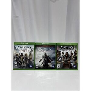 Assassin's Creed Xbox One Lot 3 Games Unity‎ Ezio Collection Syndicate Tested